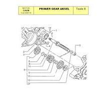 GA6M - Primær gear aksel